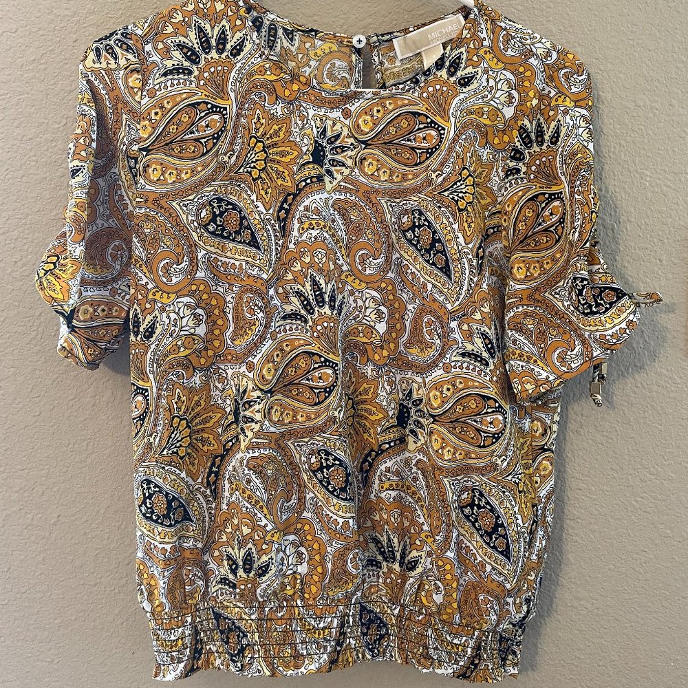 NWT - Michael Kors Marigold Blouse - Size small - Beautiful fall colors!